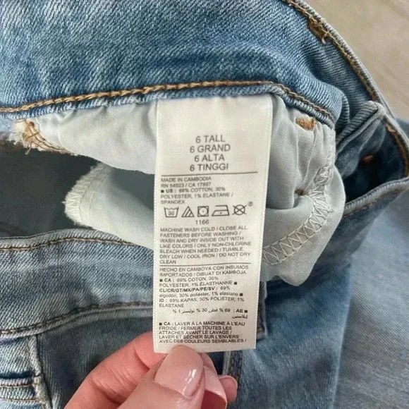 Old Navy Womens High-Waisted Rockstar Super-Skinny Jeans Cara Blue Size 6 Tall - Picture 8 of 12